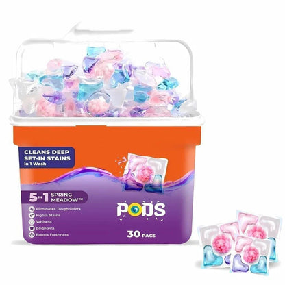 5-in-1 Laundry Power Detergent Pods | Deep Clean & Fresh Fragrance (10 Pods)